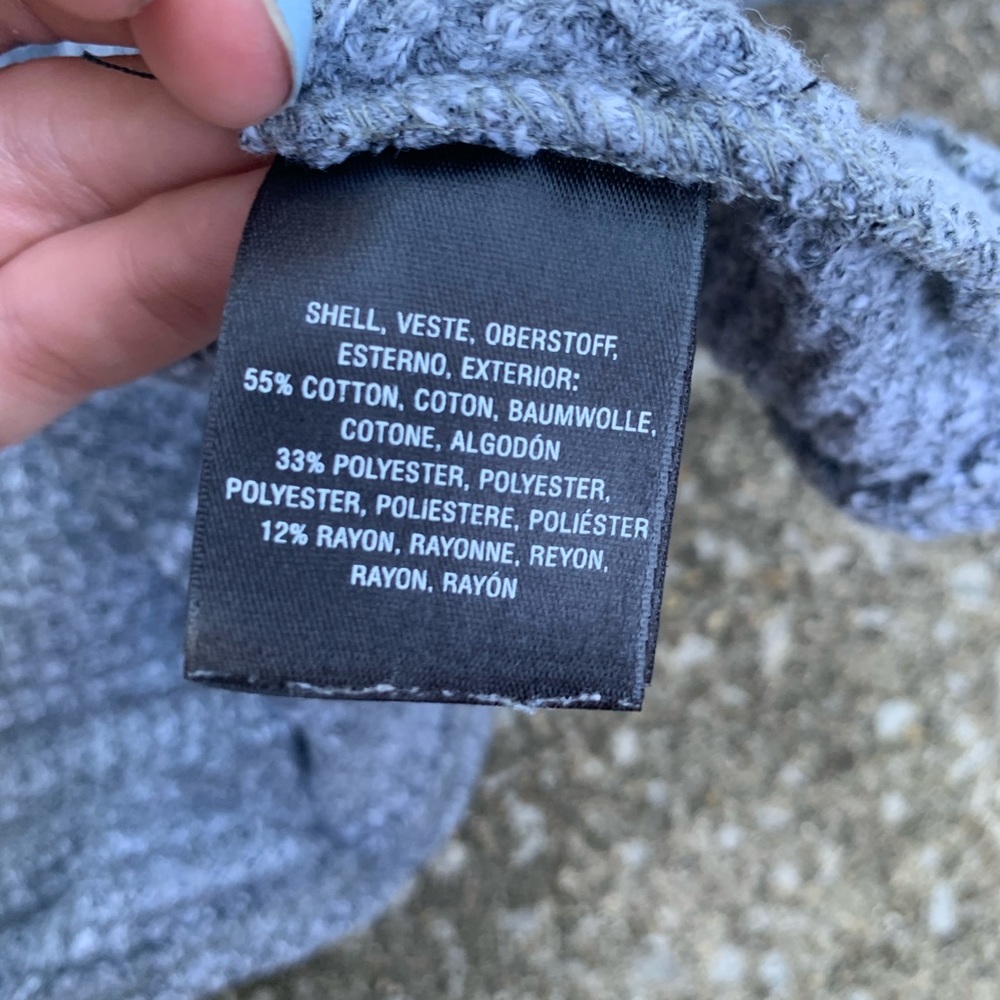Anthro | Postmark Grey off Shoulder Ribbed Sweater - Picture 4 of 5